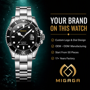 Orologio Subacqueo in <span class=keywords><strong>Acciaio</strong></span> Inossidabile OEM ODM con Logo Personalizzato, Argento e Nero, 20 Bar, Chiusura Nascosta, 41mm, Automatico Meccanico da <span class=keywords><strong>Uomo</strong></span> - Product Image 1