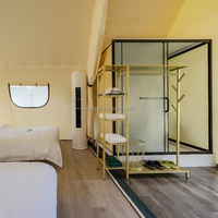 Tente de safari de luxe pour 2 à 4 personnes avec plateforme et salle de bain