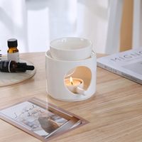 Brûleur à huile en céramique pour huile parfumée, chauffe-cire pour bougie chauffe-plat, diffuseur de bougie, porte-bougie chauffe-plat