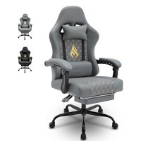 Chaise de luxe pour PC Allemagne Logo brodé Special X Mark Design Grey Racing Stuhl Design Gamer Chair Gaming Stuhl avec repose-pieds