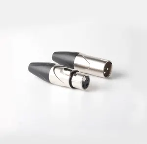 New design OEM Audio Microphone with Nickel Housing and Silver Contacts 3 pin Zinc Alloy Male Female XLR connector