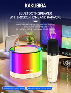 KAKUSIGA Haut-parleur <span class=keywords><strong>karaoké</strong></span> de haute qualité | Soirée KTV à domicile/Soirée de jeux d'amis/Gala de festival, effets de lumière colorés, - Product Image 3