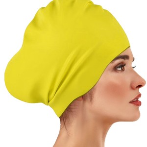 Bonnet de bain en silicone surdimensionné pour cheveux longs, épais et dreadlocks, imperméable, avec bouchons d'oreilles et pince-<span class=keywords><strong>nez</strong></span> inclus - Product Image 5
