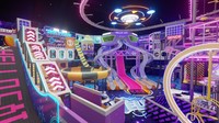 Parc d'attractions pour enfants HELLO CAT Commercial de 900 m², thème spatial, grands toboggans, jeux souples, équipement de terrain de jeux intérieur pour enfants, métal ABS, 1 an de garantie