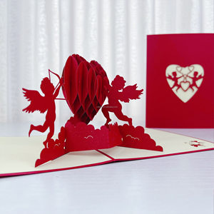 Invitation de couple en forme d'arc de style européen romantique Qixi <span class=keywords><strong>carte</strong></span> de voeux vierge de noël saint valentin - Product Image 6