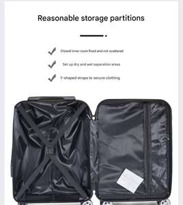 Bagage <span class=keywords><strong>de</strong></span> voyage en PVC durable-<span class=keywords><strong>Valise</strong></span> légère et étanche avec roues pivotantes pour hommes et femmes - Product Image 4