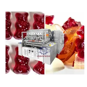 Mesin manufaktur gummy berkelanjutan layanan panjang mesin pembuat permen Jelly lini produksi pengiring