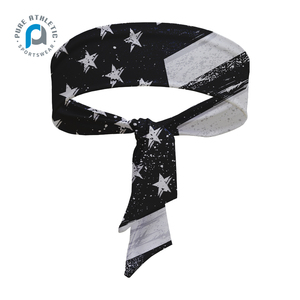 Bandeau fête de l'indépendance patriotique pur pour hommes femmes enfants filles garçons personnalisé drapeau américain Ninja <span class=keywords><strong>Sport</strong></span> bandeau cravate dos - Product Image 6