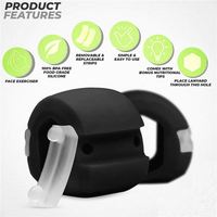 Pelota de Ejercicio Facial TPR Unisex, Tonificador Facial, Reduce la Papada, Relajante, Entrenamiento de Gimnasio, Simulador de Mandíbula, 42-44CM