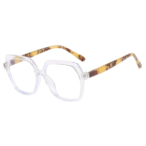 2243 <strong>Big</strong> <strong>Frame</strong> Vintage Myopia Eyeglass <strong>Frames</strong> New Transparent Brown Flat Lens <strong>Eyewear</strong> Computer Women Blue Light Blocking Glasses - Product Image 3