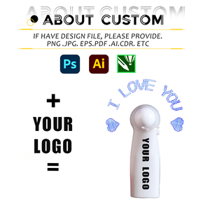 Wholesale Portable Mini Fan Customized LED Handheld Fan Wedding Concert Party Handheld Luminous Advertising Gift Fan Custom logo - Product Image 2