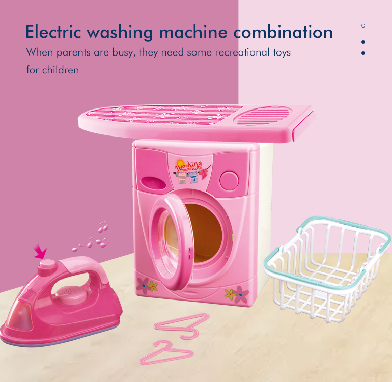 Education Toys Mini Combination Home Appliances Can Wash Clothes BO Pretend Play Girls Mini Washing Machine Toy For Kids