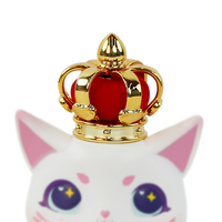 Figurine PVC Chat Fantaisie avec Couronne et Cape - Jouet d'Art de Collection pour Décoration de Bureau et Collection de Loisirs