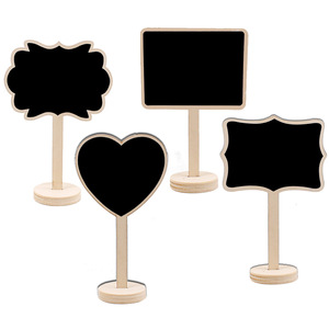 Bois Mini tableau noir signes babillard signes décorations d'événements spéciaux petits tableaux rectangulaires tableau noir - Product Image 2