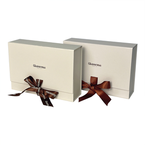 Custom Flat <strong>Pack</strong> Cardboard Magnet Paper <strong>Gift</strong> Packaging Box with Ribbon Luxury Flip Top Collapsable Magnetic Box for <strong>Birthday</strong> - Product Image 2