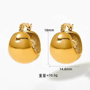2023 earring trends Medical stainless steel Simple Earrings 1.5x1.8mm gold hoop drop Earrings