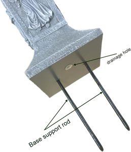 Jarrón de Resina para Cementerio con Espiga para Flores, Decoración para Jardín y Césped, Hecho a Mano - Product Image 5