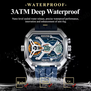 Hot Bán Poedagar E106 Thời Trang Người Đàn Ông Đồng Hồ LED Lịch Luminous Người Đàn Ông Đồng Hồ Đeo Tay Điện Tử Silicone Dây Đeo Kỹ Thuật Số Người Đàn Ông Của Đồng Hồ - Product Image 3