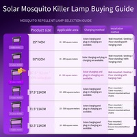 Lampe Solaire Anti-Moustiques Étanche pour Jardin, Villa, Ferme, Portable, Électrique, Solaire