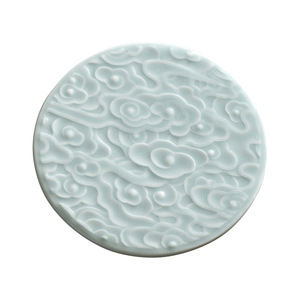 Guanlan Auspicious Cloud Teacup Coaster Porcelain Anti Scalding Mat For Kung Fu <b>Tea</b> Ceremony Ceramic <b>Tea</b> <b>Set</b> Saucers - Product Image 5