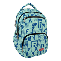 Harga Pabrik Tas Ransel Cetak Geometris Kustom Tahan Lama Multi-Lapisan Tas Ransel Kasual Outdoor untuk Pelajar