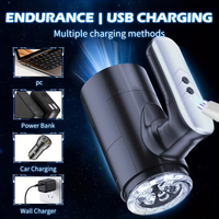 Dual Open Ended Thrust ing Men Elektrische Stroker-Maschinen Teleskop rotierende automatische männliche Masturbation becher
