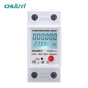 Chliuyi 1Phase 2Wires Energy Meter DDSU5886 D 230VAC 5 60A LCD Display Single Phase Electricity Meter - Product Image 1