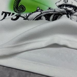 Camiseta de Lujo con Cuello Redondo y Estampado, Estilo Boxy, Personalizada, Streetwear, Hombros Caídos, Oversize, Manga Larga, para Hombre - Product Image 5