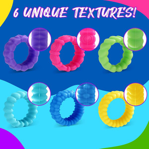 Hugebirds New 6 <b>Pack</b> Unisex <b>Fidget</b> Sensory Rings Soft Food Grade Silicon Toys for Kids with Autism Calming - Product Image 6