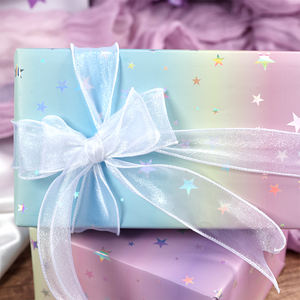 Factory Wholesale 80g Birthday Custom Luxury 43cm X 3m Metallic <b>Paper</b> <b>Roll</b> <b>Wrapping</b> <b>Paper</b> for Packaging - Product Image 2