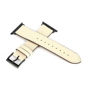 สายนาฬิกาหนังวัวแท้ดีไซน์หรูหรา ขนาด 20 มม. หัวเข็มขัดโลหะ สำหรับนาฬิกา I watch series อุปกรณ์เสริมสายรัดข้อมือ - Product Image 4