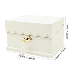 Boîte de rangement pour bijoux de musique, luxe, personnalisée avec logo, en bois, étui de protection pour colliers, bracelets, bagues, boucles d'oreilles - Product Image 3