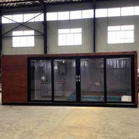 Meilleure vente États-Unis Maison modulaire clé en main de luxe en acier léger préfabriquée Expédition Maison conteneur boisé pour kit de bureau Maison