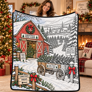 Couverture de Noël personnalisable à colorier avec 24 marqueurs textiles, en flanelle douce et pelucheuse, pour décoration DIY de la maison, saison hivernale - Product Image 1