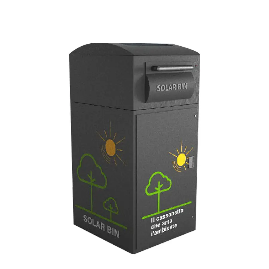 Solar Smart Garbage Bin with Compactor, Camera and laser sensor,