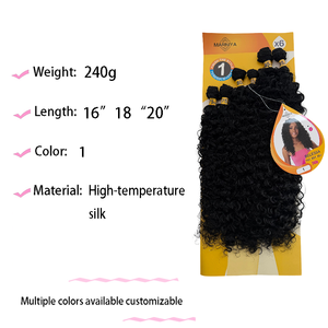 Extensiones de Cabello Químicas de Primera Calidad, Estilo Ruili, Largas y Rizadas, Tejidas, Juego de Seis Piezas, para Comercio Exterior Africano Transfronterizo - Product Image 4