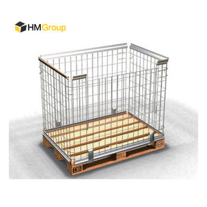 Cages de stockage en acier à mailles métalliques empilables personnalisées pour le transport en entrepôt à haute résistance - Product Image 2