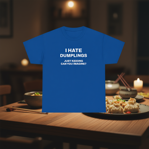 T-shirt divertente e sarcastica 'Odio i Ravioli', Maglietta con meme sul cibo asiatico, Maglietta con dichiarazione ironica e particolarmente specifica - Product Image 3