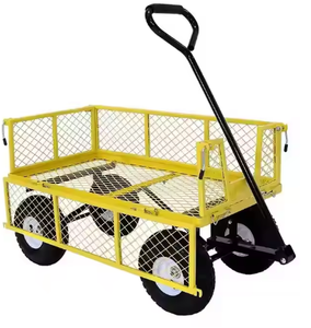 Carrito de empuje <span class=keywords><strong>Dolly</strong></span> Platform Tool Cart TC0488 Carro de jardín de malla metálica de alta calidad con 61kg de peso propio y 1000kg de carga amarilla - Product Image 2
