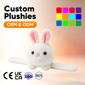 Peluche Personalizzato Super Morbido, Giocattolo per Bambini, Mostro Verde Menta con Occhi Grandi, Braccialetto, Imbottito in Cotone PP - Product Image 3