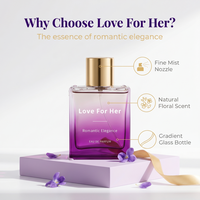 Parfum Hadiah Mewah Wanita Kustomisasi Love Her, Aroma Bunga Ringan yang Tahan Lama dan Halus, Pasokan Eceran dan Grosir