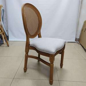Chaise <span class=keywords><strong>de</strong></span> salle à manger Louis en bois à prix avantageux, confortable, avec dossier rond, style vintage, pour banquet - Product Image 5