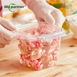 กล่องบรรจุภัณฑ์ใสสำหรับอาหารแบบนำกลับบ้าน กล่องใส่สลัด  วัสดุ PET รีไซเคิลได้ เป็นมิตรกับสิ่งแวดล้อม ป้องกันการงัดแงะ  พร้อมโลโก้ OEM - Product Image 3