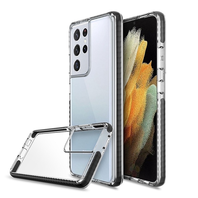 Custom Anti-scratch TPU PC Shockproof Waterproof Armor Design Clear Transparent Slim Phone Case for for S22/S21/S23