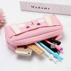 Estojo de Lápis em Lona com Estampa de Coelho, Bolsa de Material Escolar em Tecido Oxford de Grande Capacidade com Dupla Camada - Product Image 2