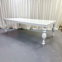 Table à manger moderne personnalisée noire/blanche, adaptée aux banquets, événements, hôtels, restaurants, mariages