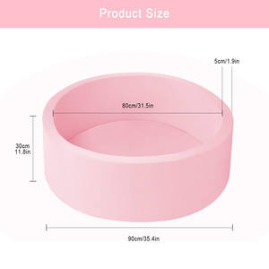 Piscine à balles ronde rose clair pour enfants en mousse à mémoire de forme de haute qualité - Product Image 5