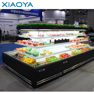 Comercial Refrigerador E Congelador Para Loja Open Case Frigorífico Food Display Cooler Geladeira aberta Supermercado Exibição Freezer