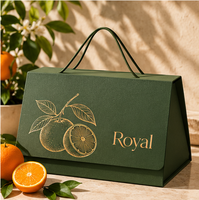 Boîte cadeau de luxe personnalisée pour fruits, fermeture magnétique, estampage à chaud doré, carton ondulé imprimé sur mesure, coffrets cadeaux haut de gamme