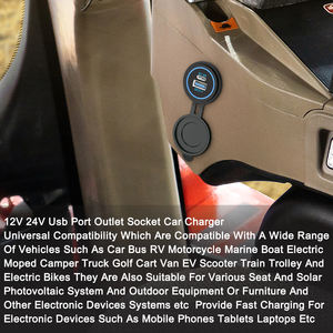 Chargeur rapide 3.0 encastrable 12/24 V pour <span class=keywords><strong>voiture</strong></span>, 36 W, ports USB QC3.0, prise <span class=keywords><strong>de</strong></span> chargeur <span class=keywords><strong>de</strong></span> <span class=keywords><strong>voiture</strong></span> pour bus, véhicules, trains, voiturettes <span class=keywords><strong>de</strong></span> golf - Product Image 6